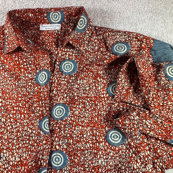 Maison Chateau Rouge Tops - Maison Chateau Rouge Paris African Wax Print Longline Shirt Dress Womens Small